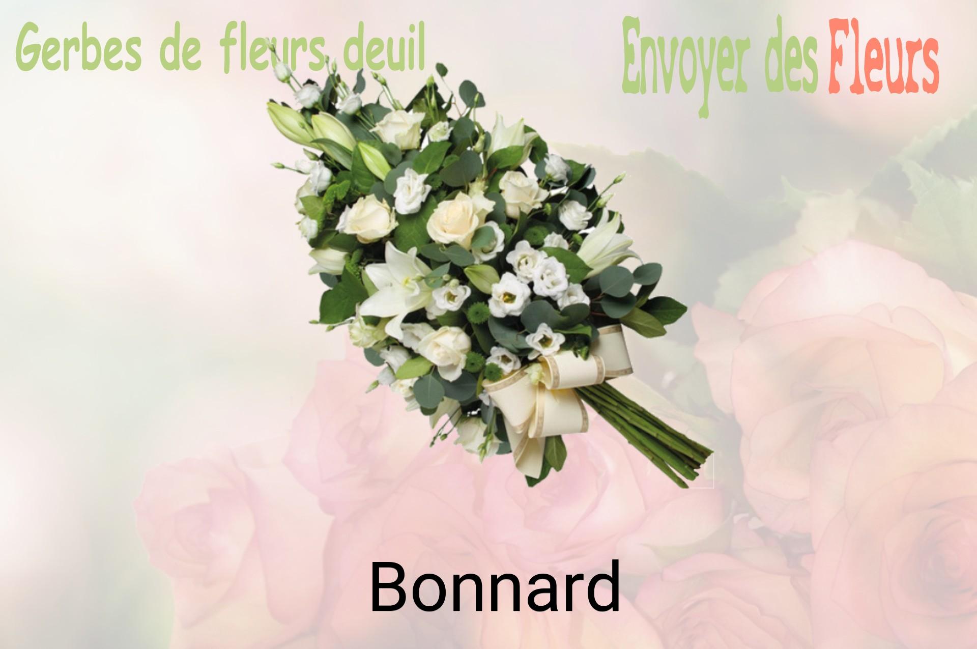 Gerbe de fleurs de deuil livrée à Bonnard
